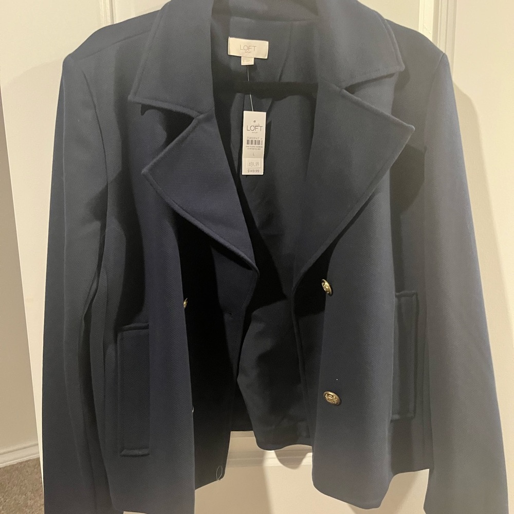 LOFT Navy Blazer with Gold Buttons